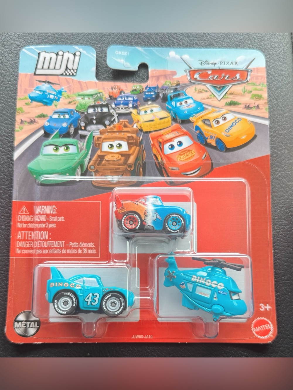 Disney Pixar Cars Mini Racers Transforming Lightning McQueen-Rotor-The King New